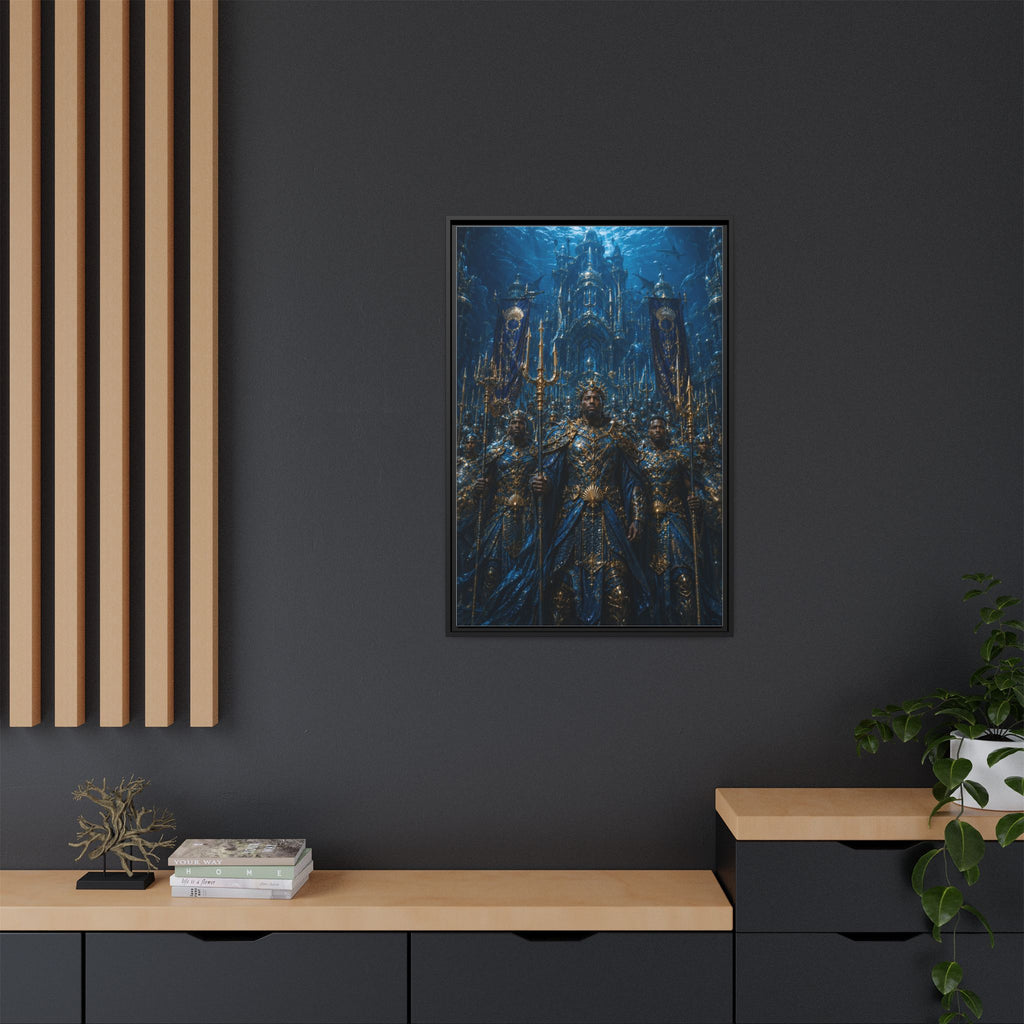 Framed Matte Canvas - Underwater King Artwork