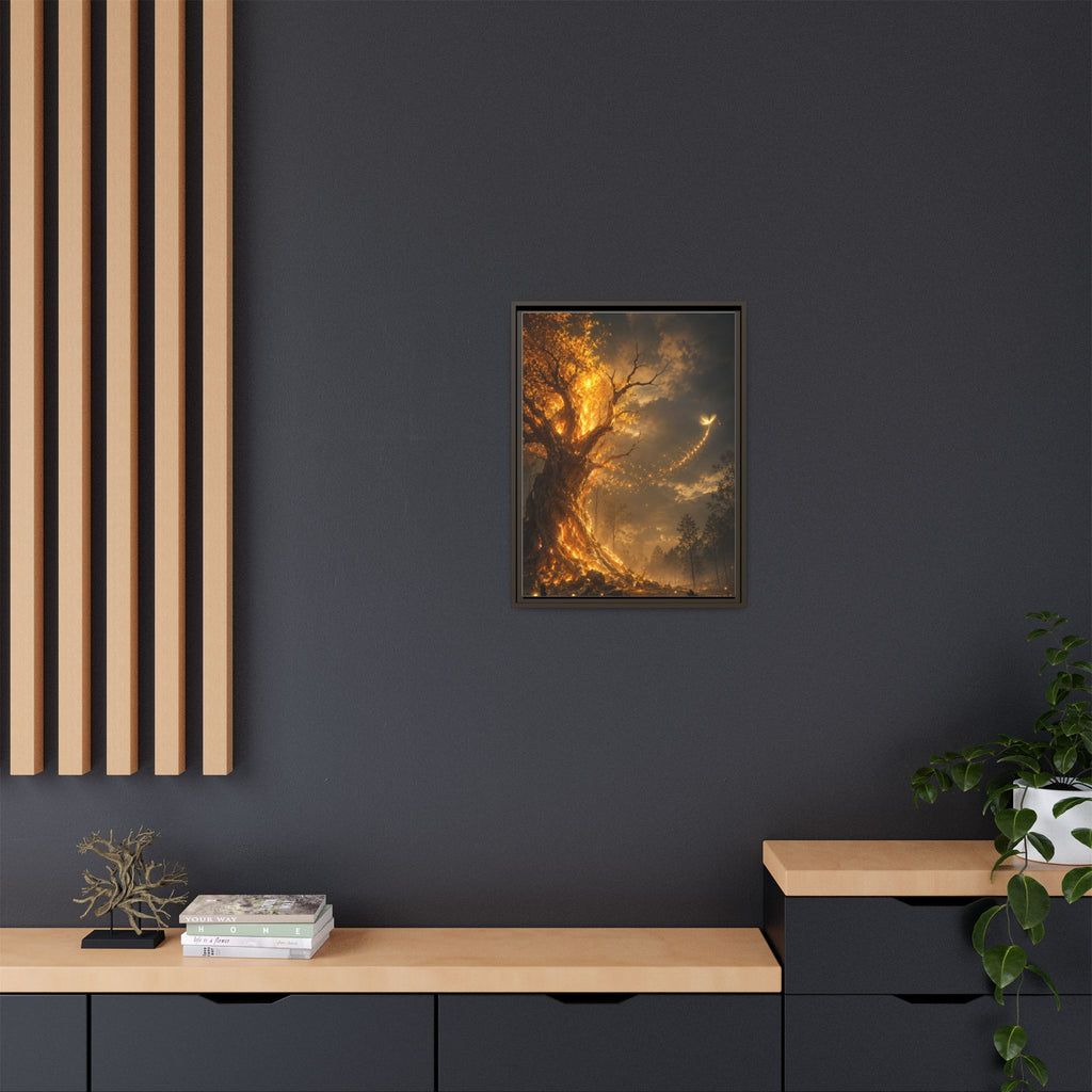 Framed Matte Canvas — Glowing Enchanted Tree Wall Art