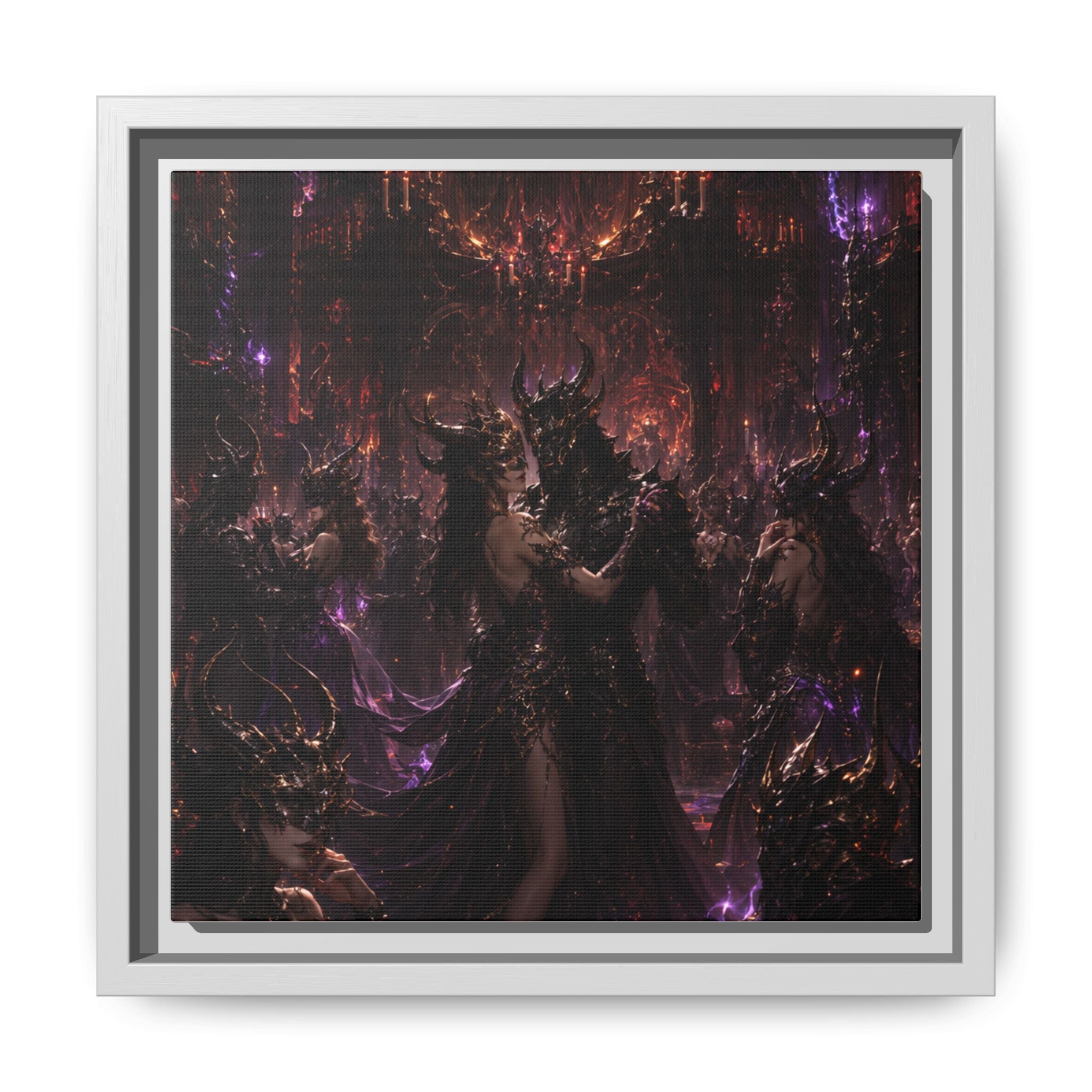 Framed Matte Canvas — Dark Fantasy Demon Lord Wall Art