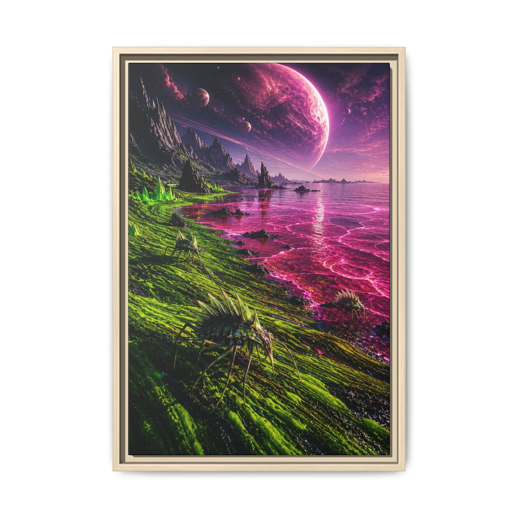 Fine Art Paper Print - Neon Alien Landscape Wall Art