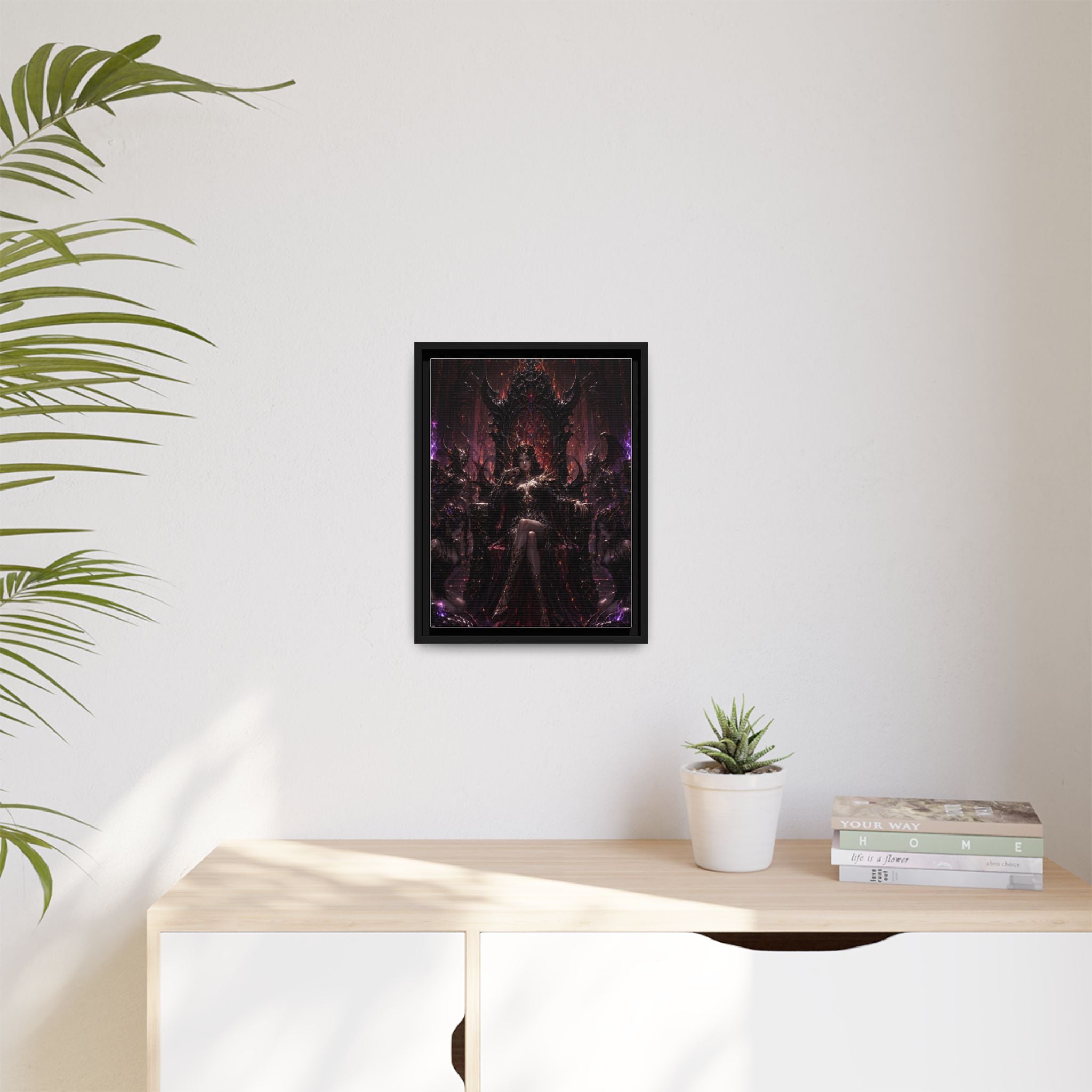 Dark Fantasy Queen Matte Canvas Framed Art