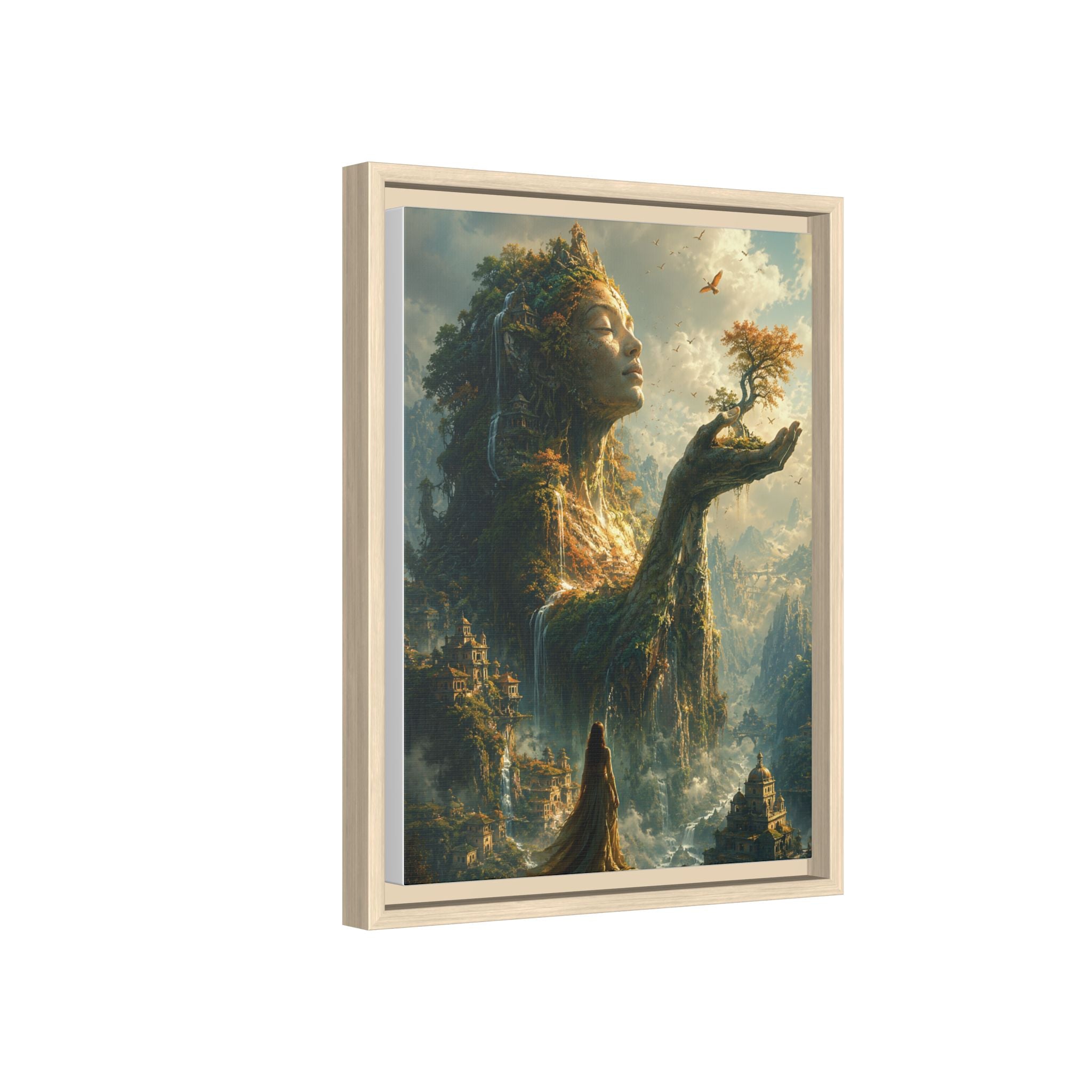 Framed Matte Canvas - Earth Goddess Fantasy Wall Art