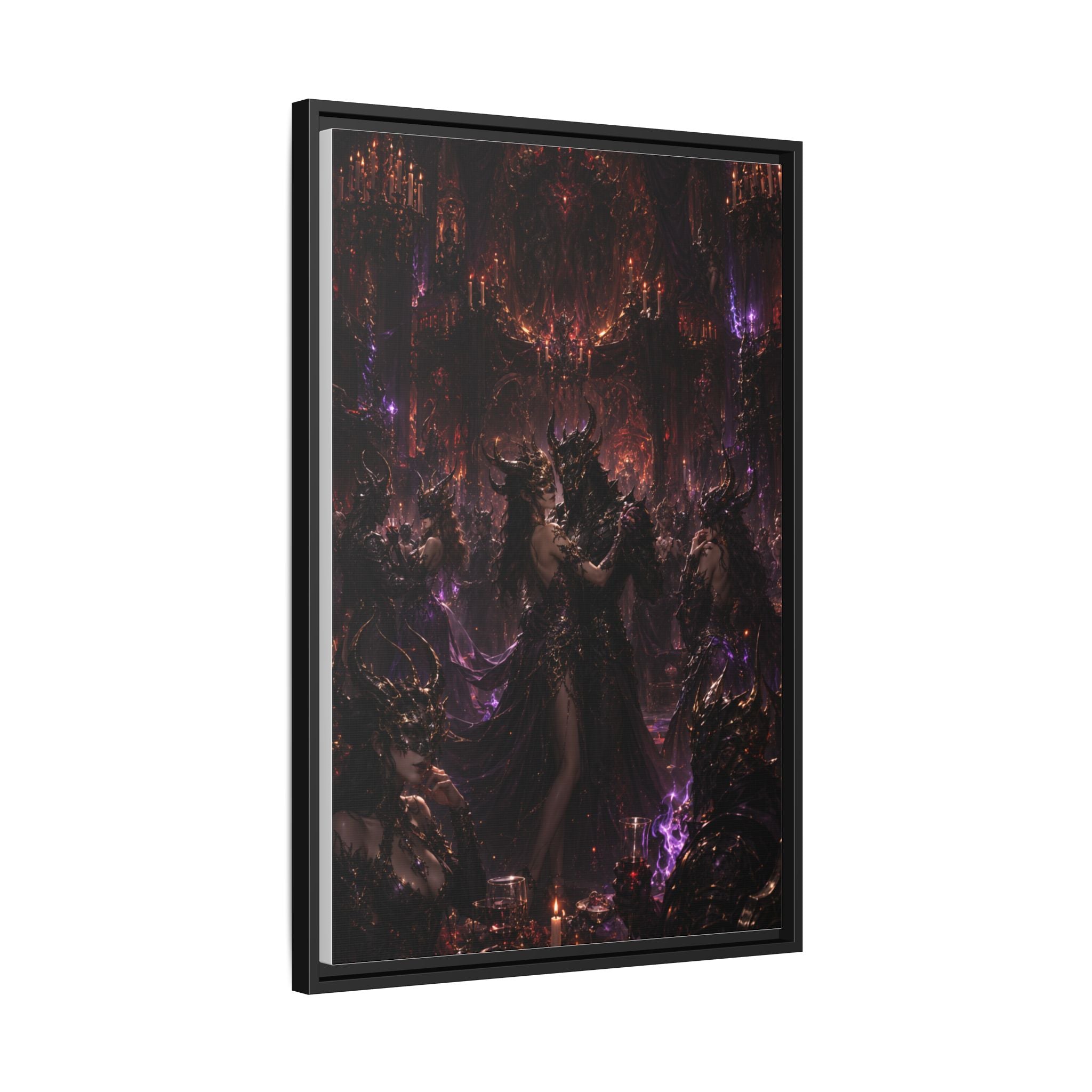 Framed Matte Canvas — Dark Fantasy Demon Lord Wall Art