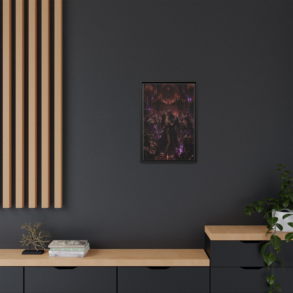 Framed Matte Canvas — Dark Fantasy Demon Lord Wall Art