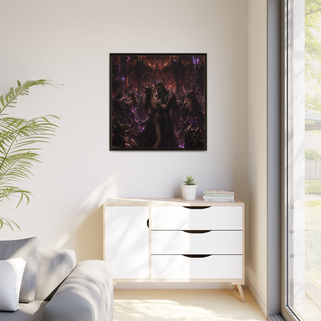 Framed Matte Canvas — Dark Fantasy Demon Lord Wall Art