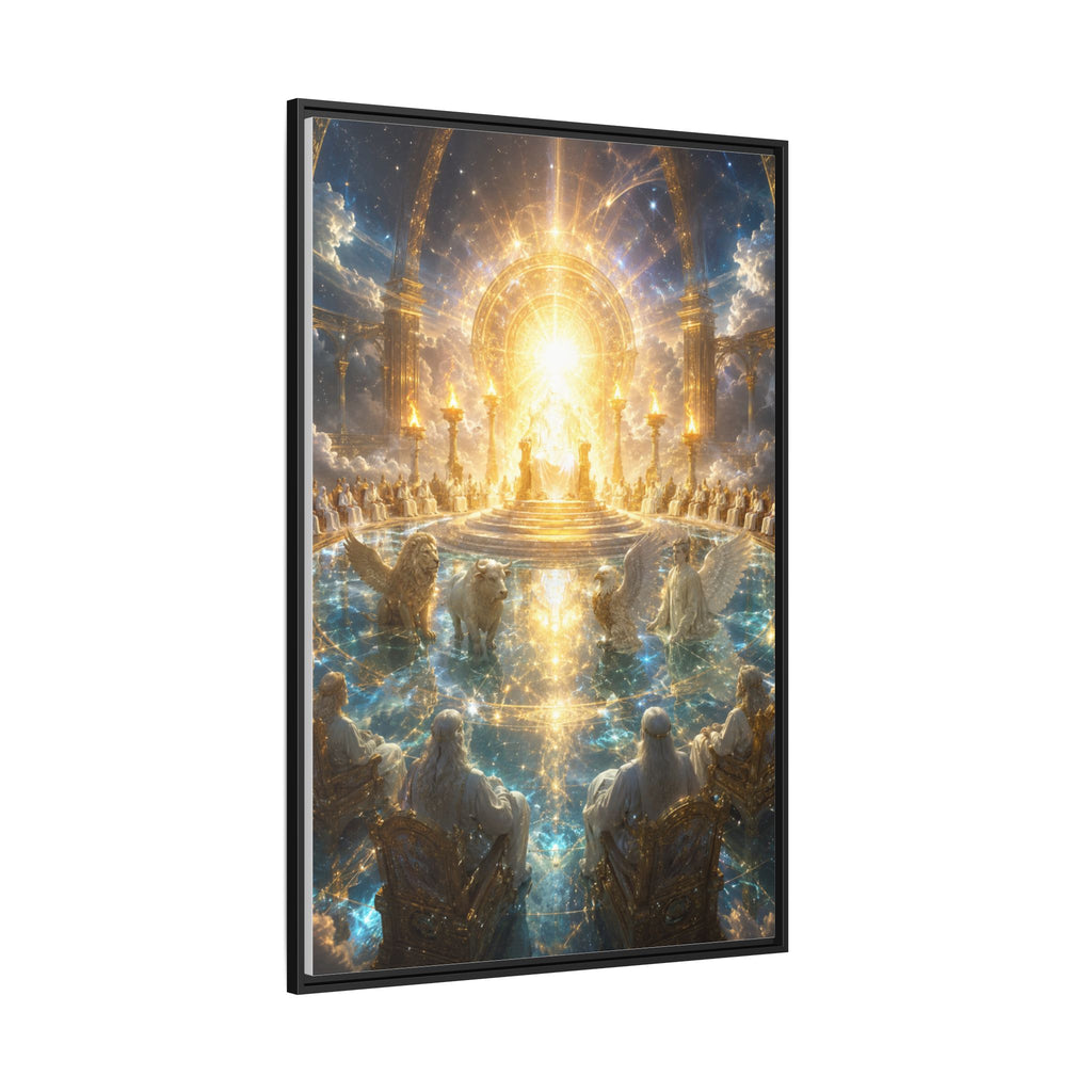 Heavenly Throne Room Matte Framed Canvas Print