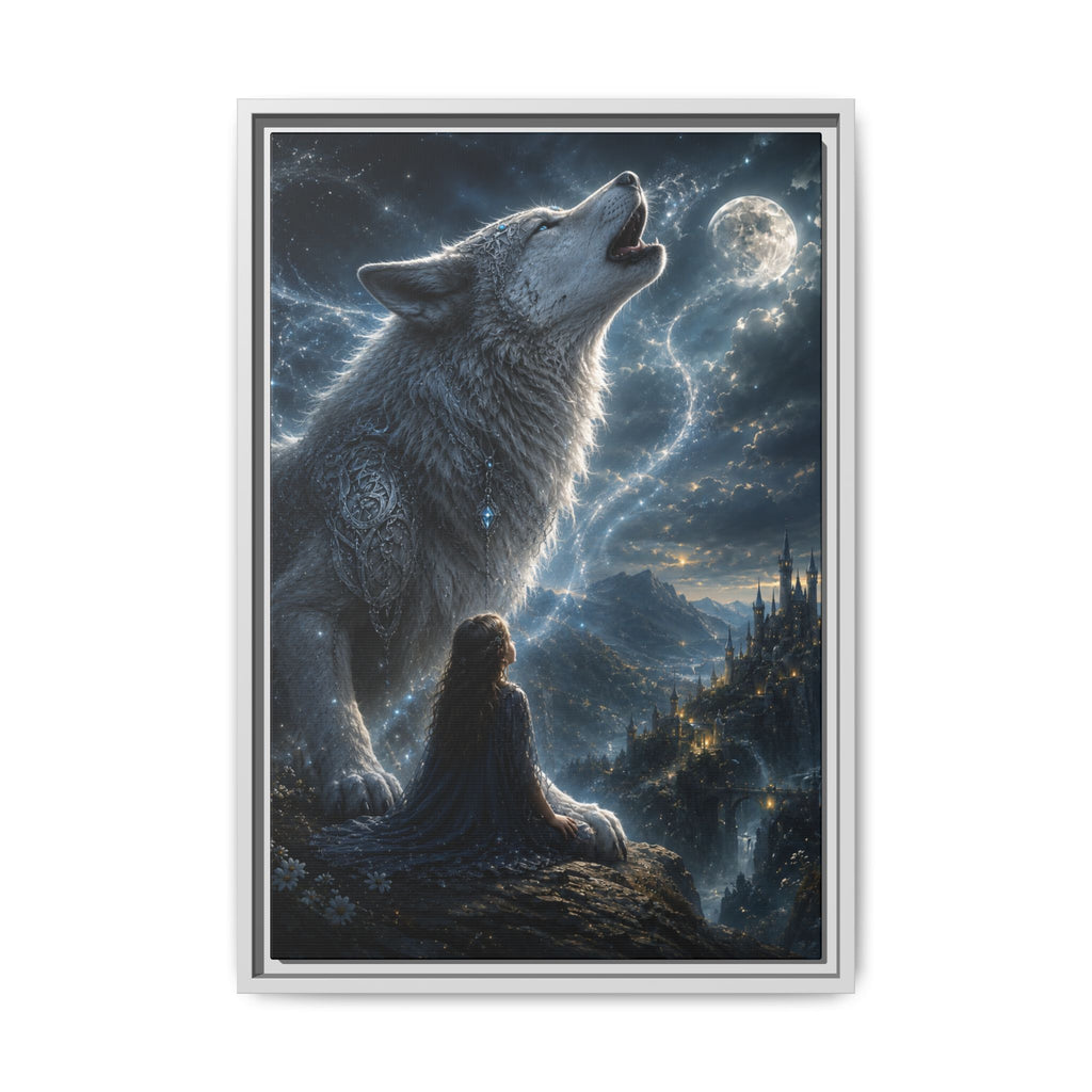 Howling Wolf Moon Fine Art Paper Print — Fantasy Wall Art