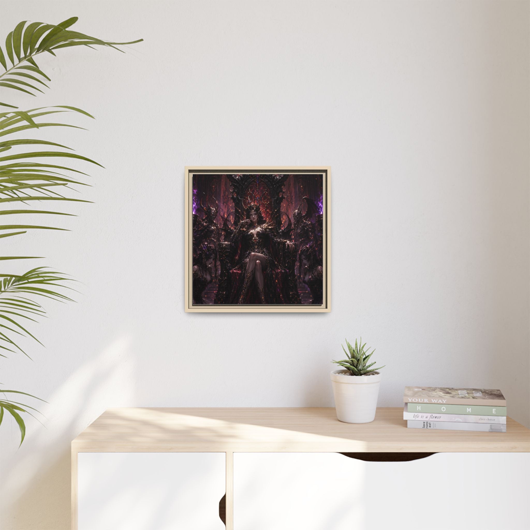 Dark Fantasy Queen Matte Canvas Framed Art