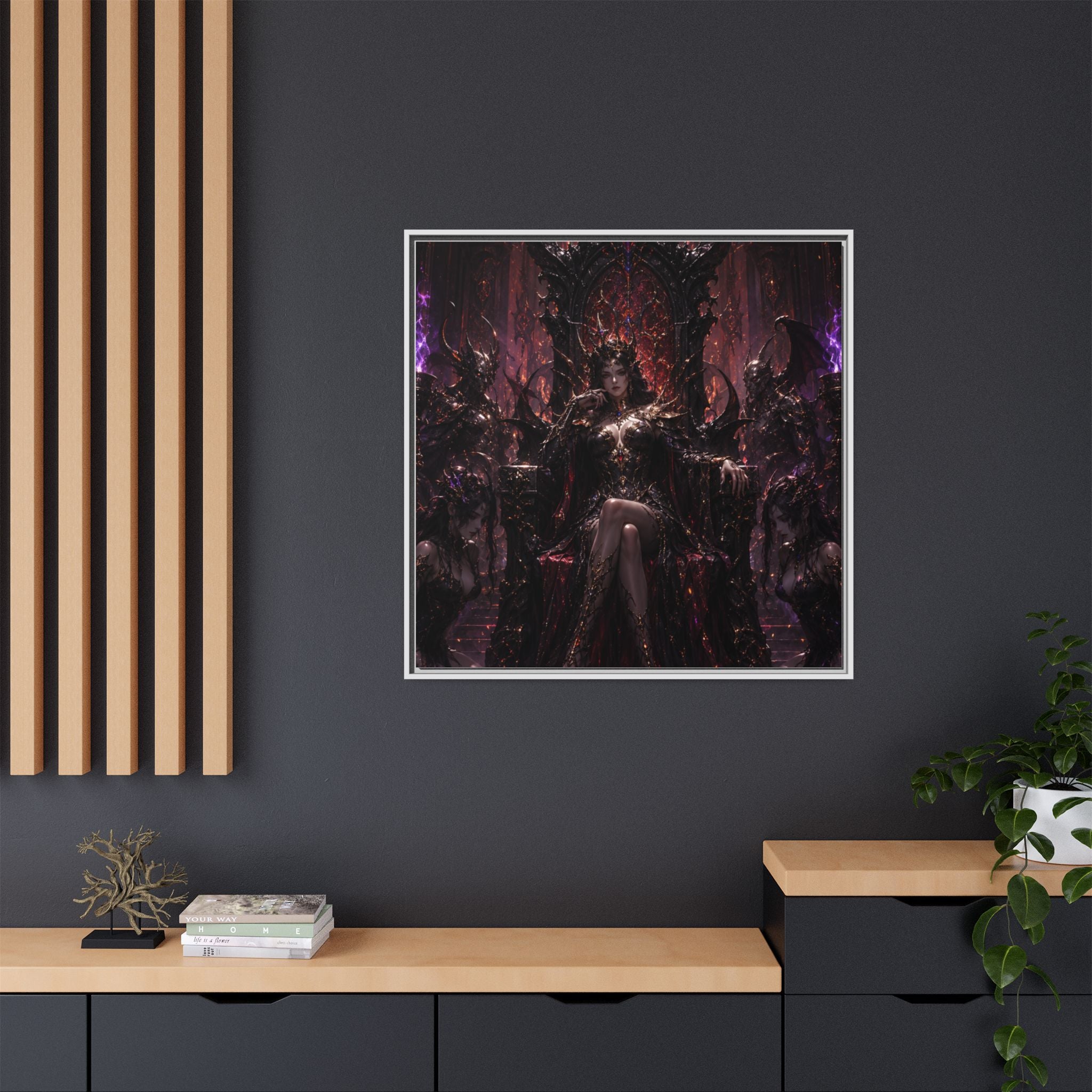 Dark Fantasy Queen Matte Canvas Framed Art