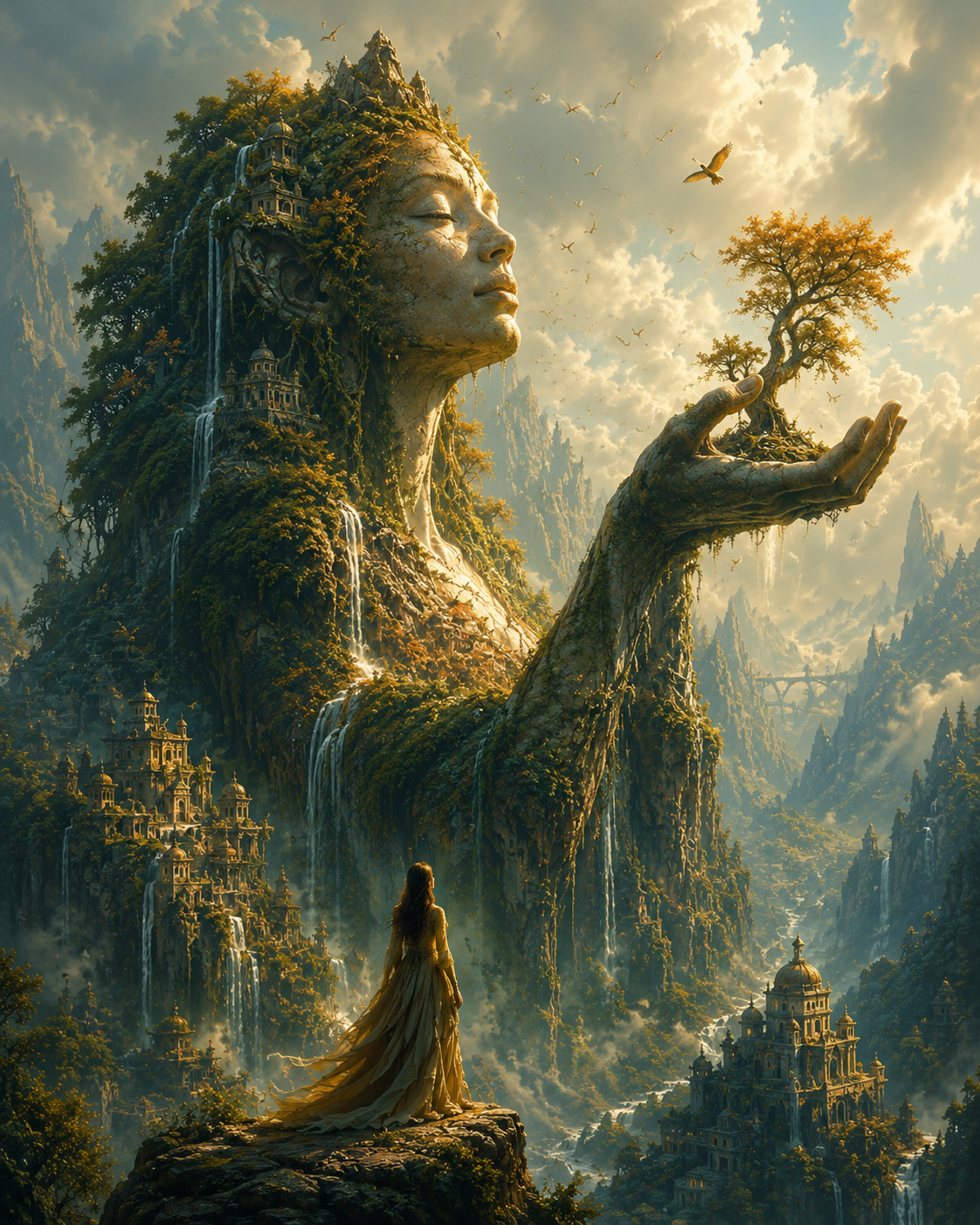 Fine Art Paper Print - Earth Goddess Fantasy Wall Art