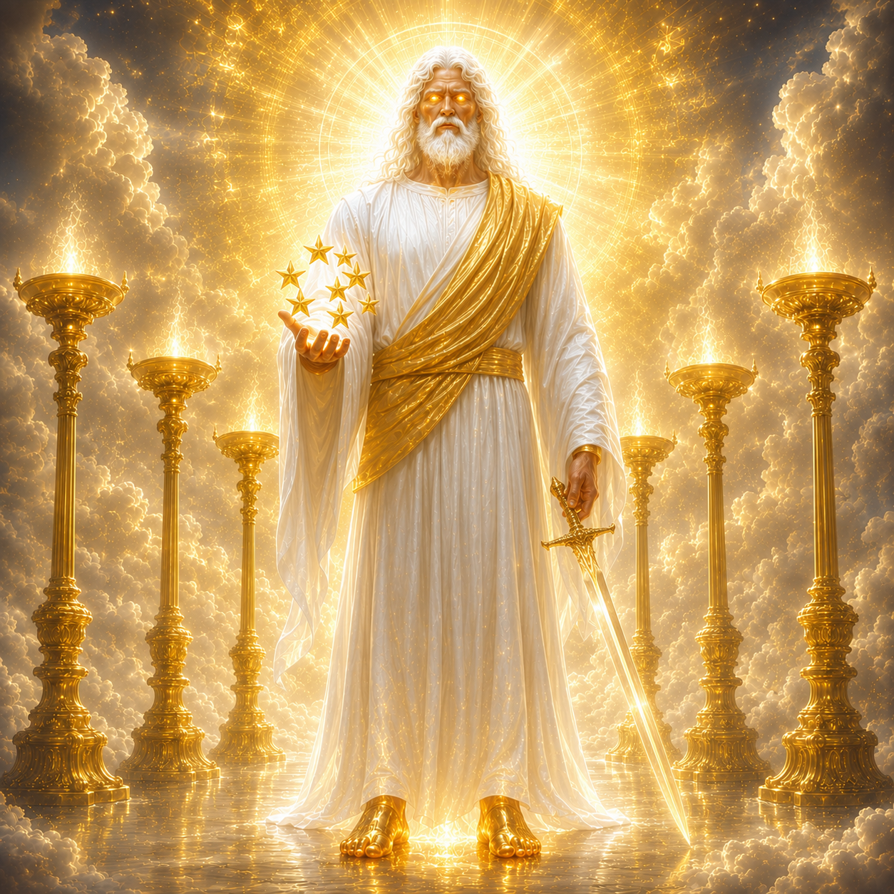 Fine Art Paper Print: Radiant Divine Christ Art Print