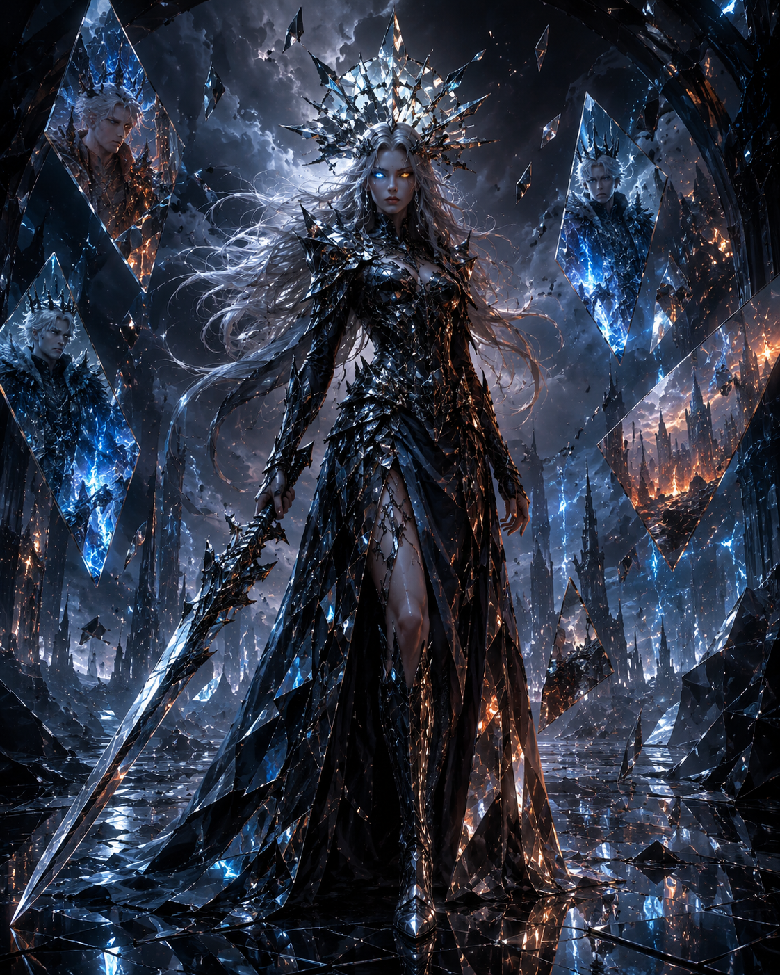 Dark Fantasy Queen Fine Art Paper Print — Wall Art