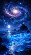 Galaxy Ocean Fine Art Paper Print — Nightscape Wall Art