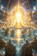 Heavenly Throne Room Matte Fine Art Paper Print