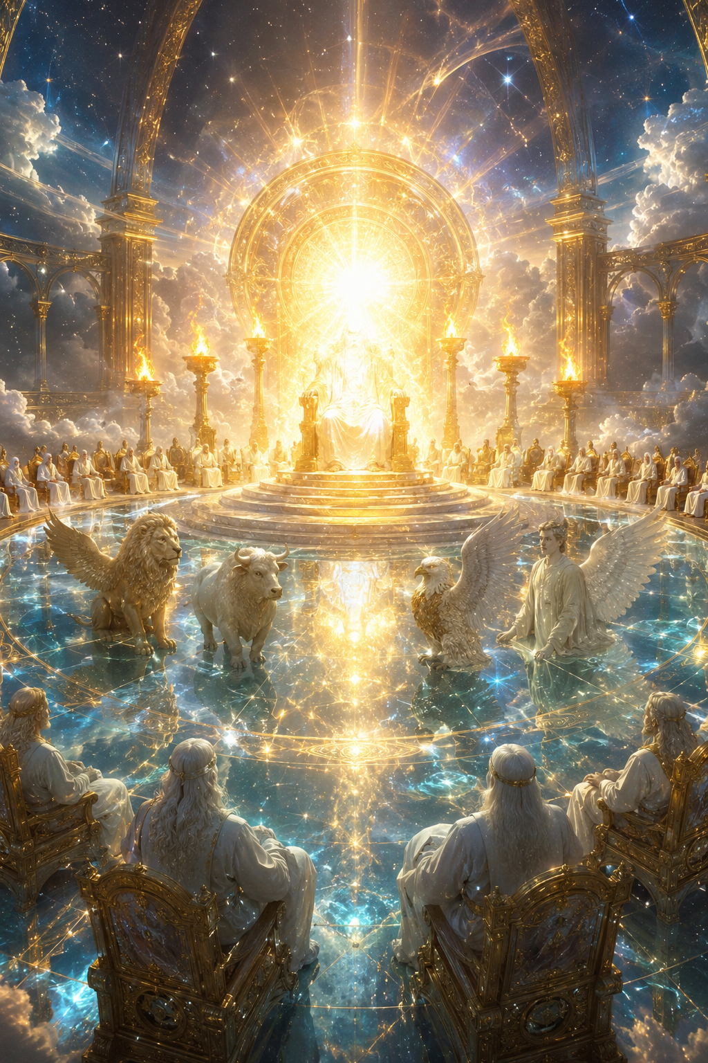 Heavenly Throne Room Matte Fine Art Paper Print